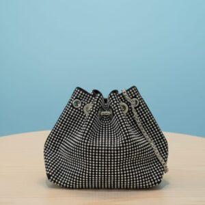 Aura Luxe Rhinestone Chain Bucket Shoulder Bag for Women 💎
