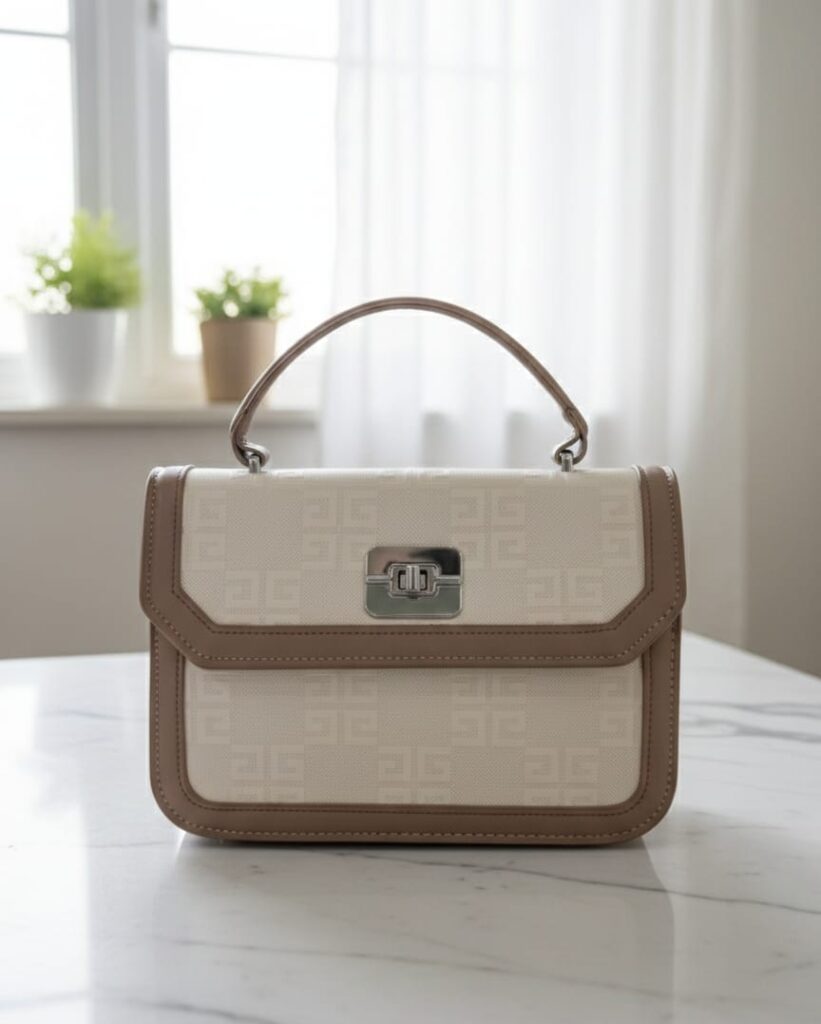 Givenchy Monogram Top-Handle Satchel – Beige & Brown